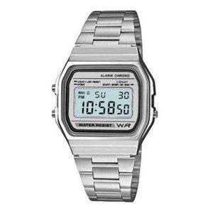 Fashion Men's Water Resist Metal Band Retro Style Sports Women Digital Watch